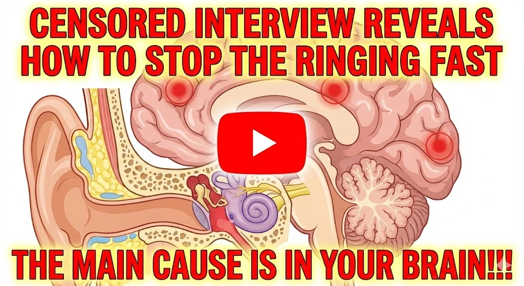 Brain inflammation diagram with play button